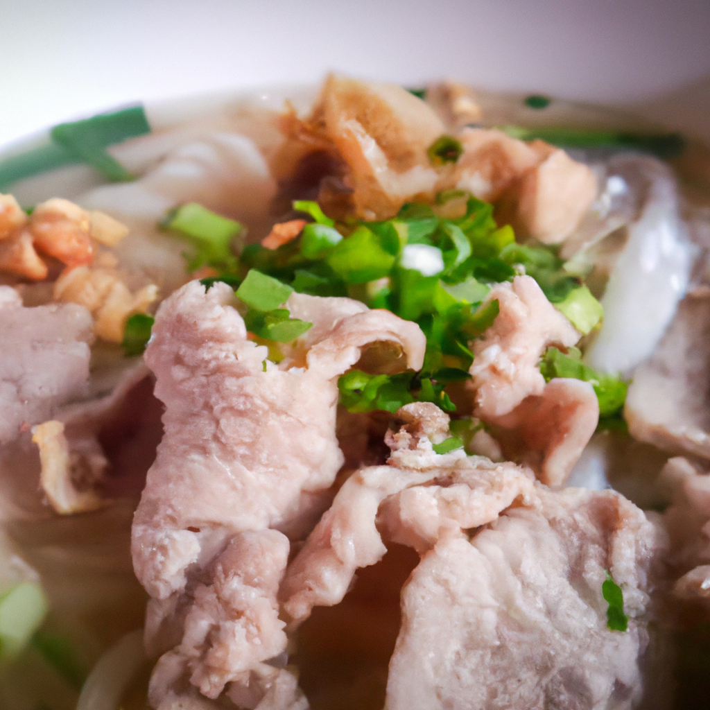 Kuay Chap (ก๋วยจั๊บ) – Reisnudelsuppe mit Schweinefleisch