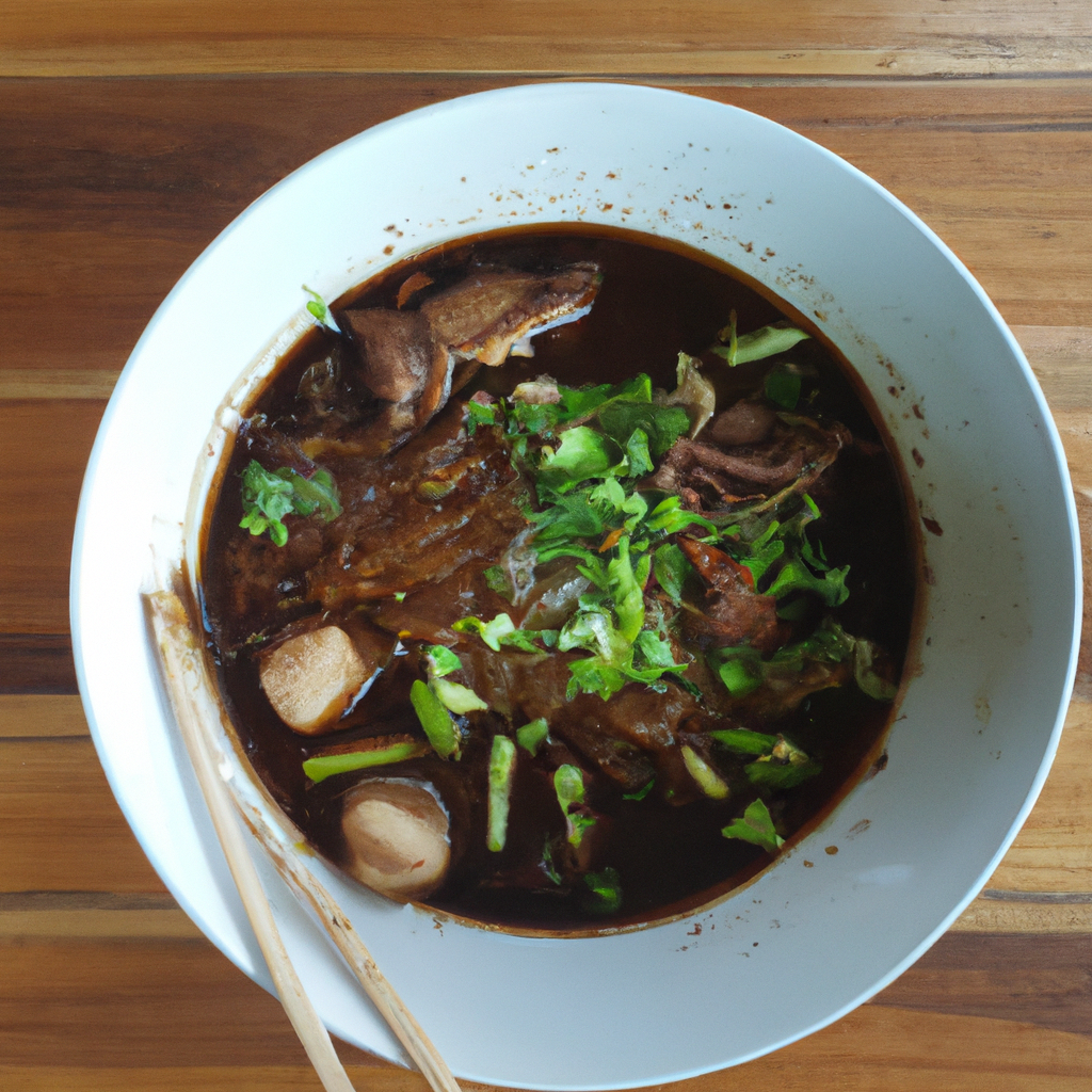 Boat Noodles (ก๋วยเตี๋ยวเรือ) – Dunkle, kräftige Nudelsuppe
