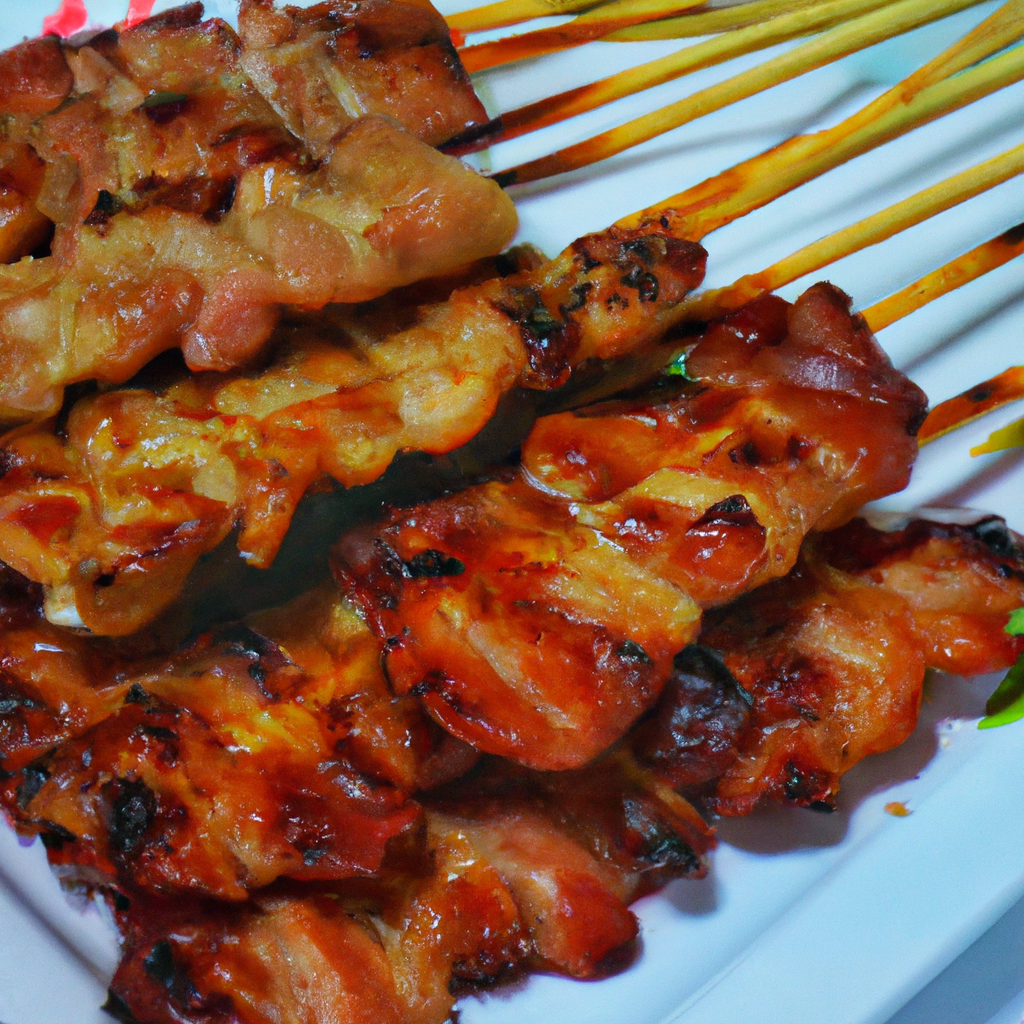 Moo Ping (หมูปิ้ง) – Gegrillte Schweinespieße