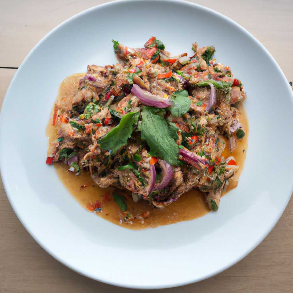 Laab Gai (ลาบไก่) – Würziges Hackfleischgericht