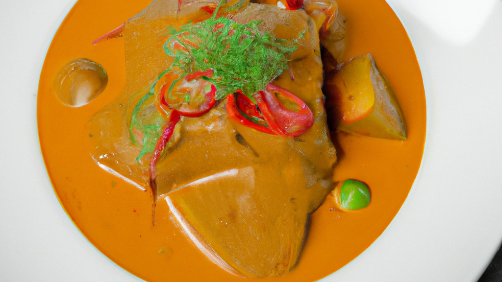 Gaeng Phet Ped Yang (แกงเผ็ดเป็ดย่าง) – Rotes Curry mit gegrillter Ente image