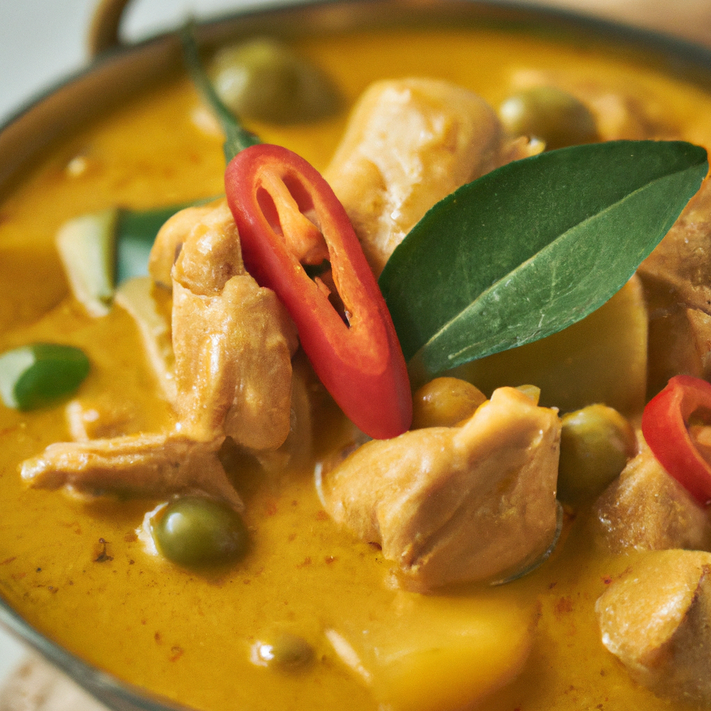 Gaeng Kiew Wan Gai (แกงเขียวหวานไก่) – Grünes Curry mit Hähnchen