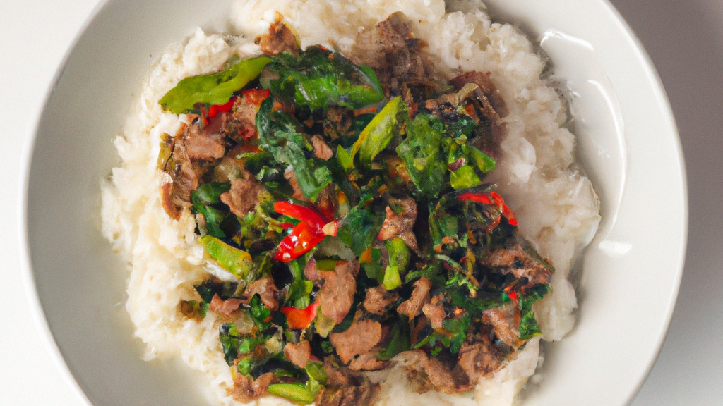Pad Krapow Moo (ผัดกระเพราหมู) – Schweinefleisch mit Thai-Basilikum image