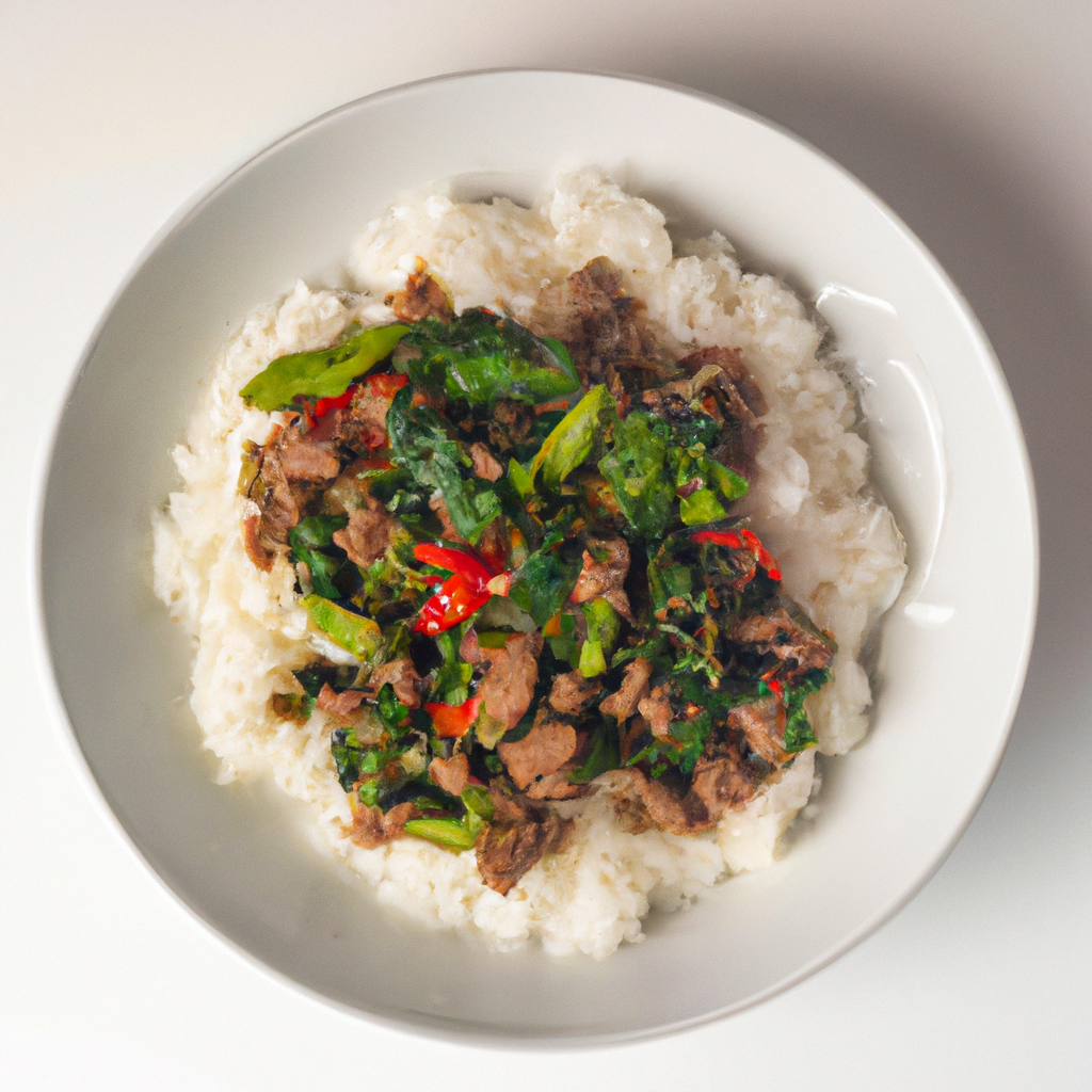 Pad Krapow Moo (ผัดกระเพราหมู) – Schweinefleisch mit Thai-Basilikum