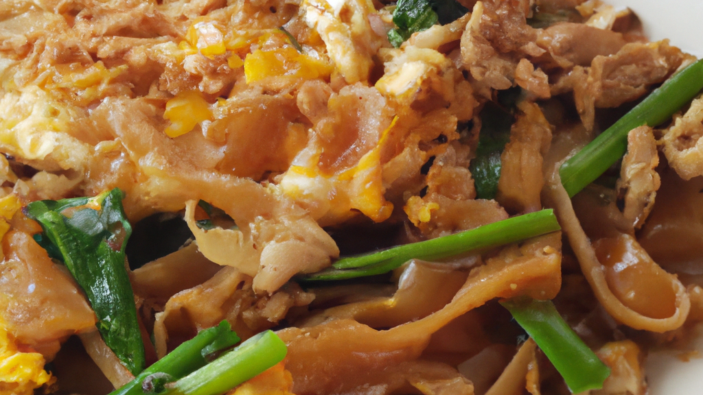 Sen Lek Pad See Ew (เส้นเล็กผัดซีอิ๊ว) – Gebratene dünne Reisnudeln mit Sojasauce image