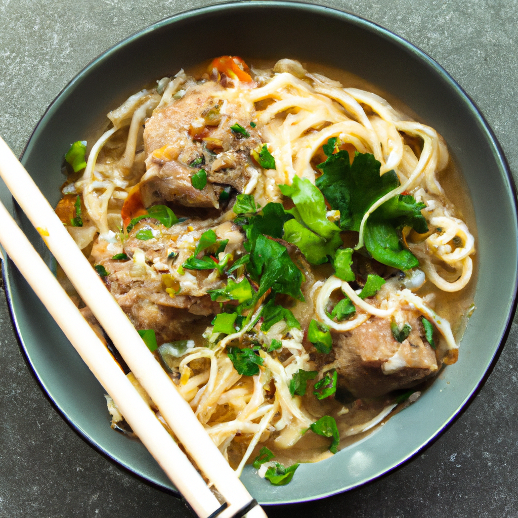 Bà Wán Miàn (肉圓麵) – Fleischbällchen-Nudelsuppe