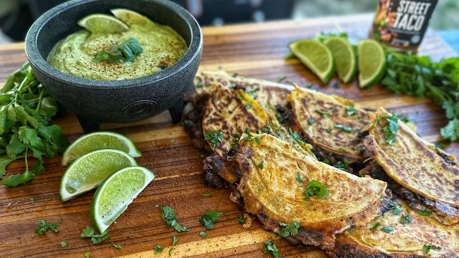 Image of Cheesy Black Bean Tacos