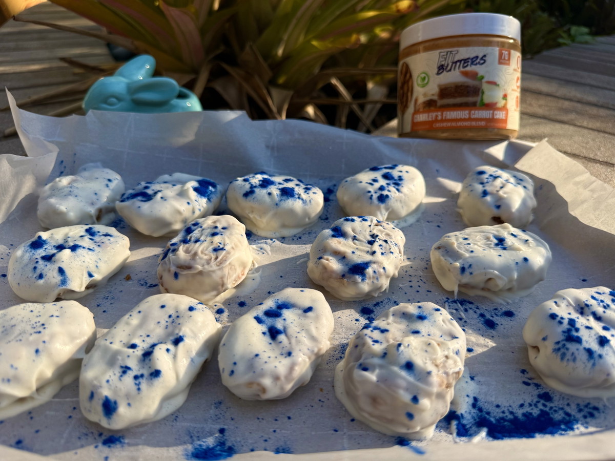 Carrot Cake Fit Butters Chocolate Covered Eggs