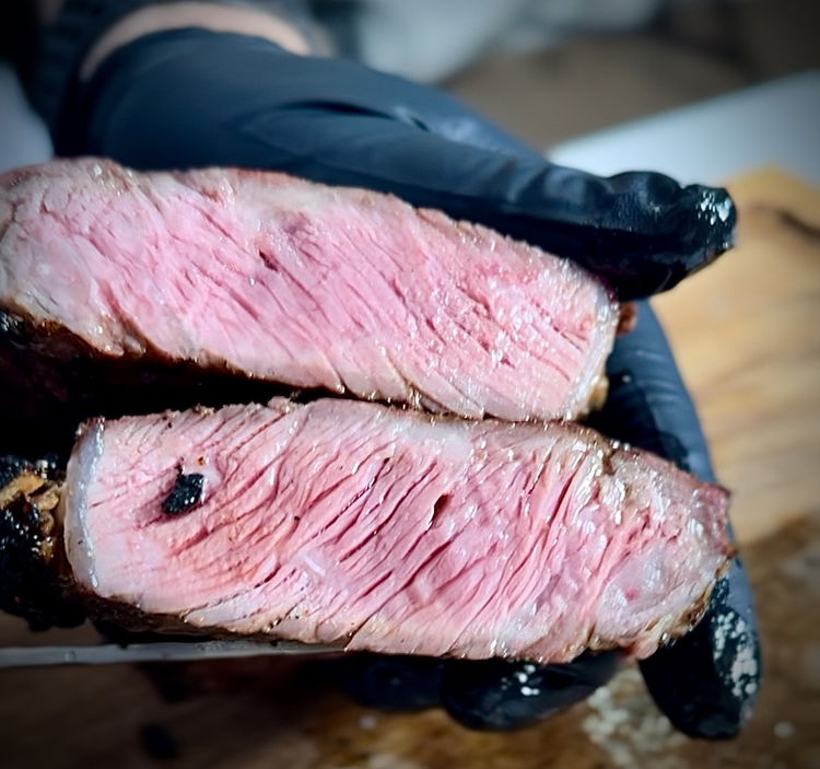 Image of I seared my steaks over the ironbark fire. Flip every...