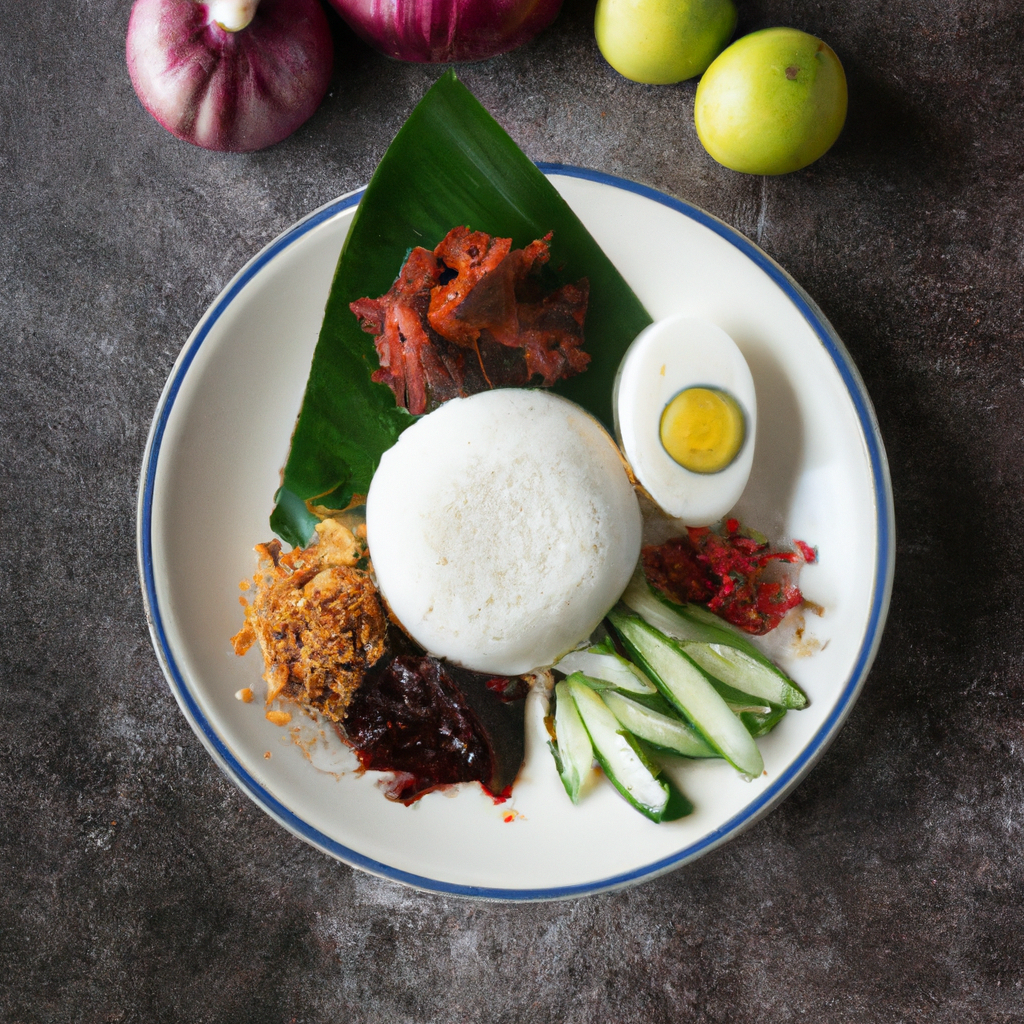 Nasi Lemak – National dish with coconut rice, sambal & side dishes ... Nasi Lemak – National dish with coconut rice, sambal & side dishes ...