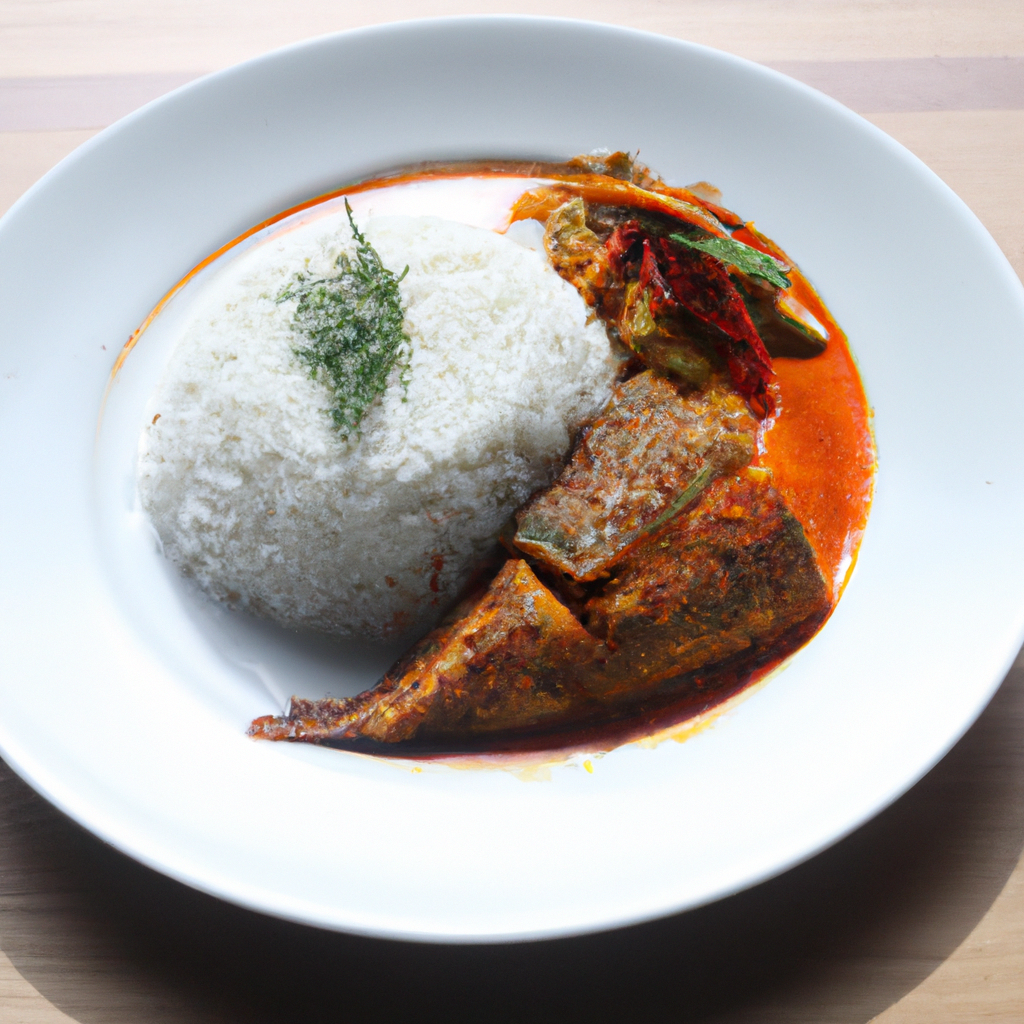 Nasi Dagang – Gedämpfter Reis mit Fischcurry