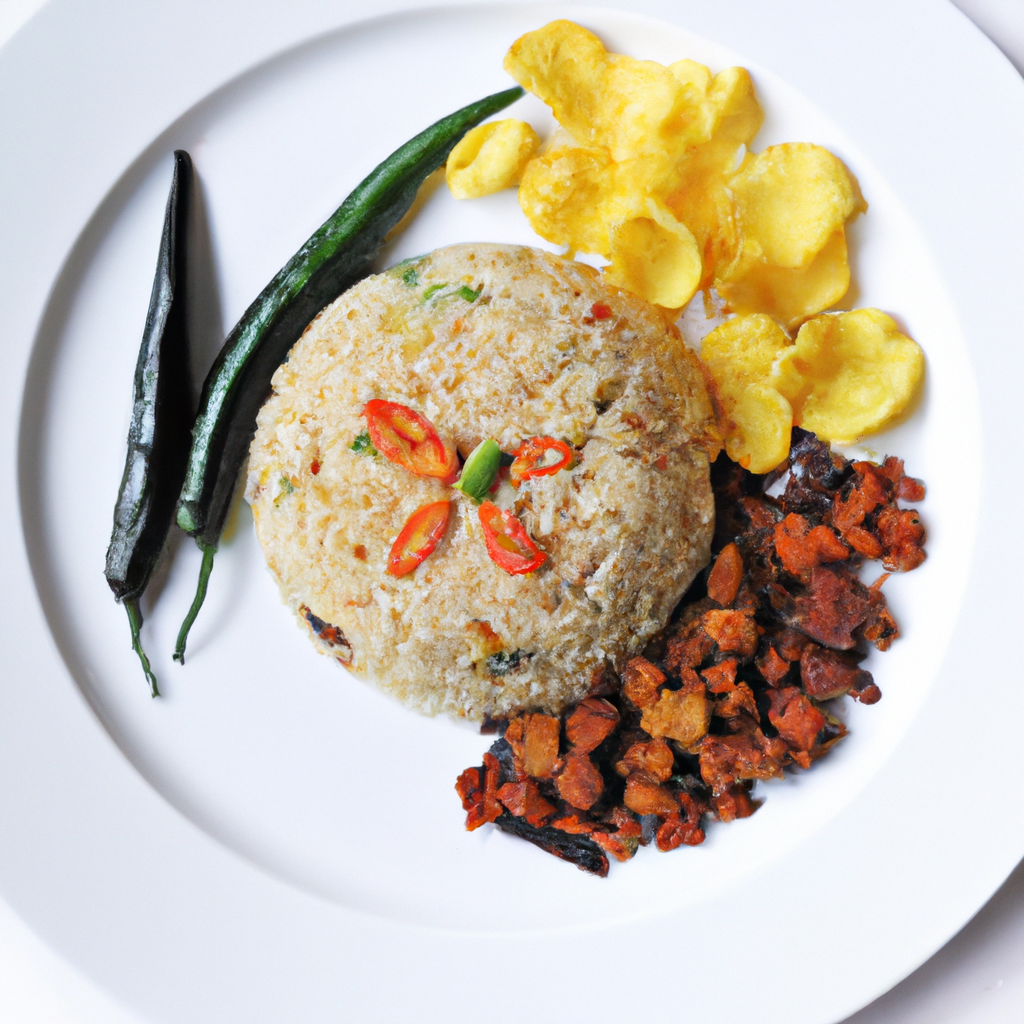 Nasi Ulam – Kräuterreis mit Kokosraspeln