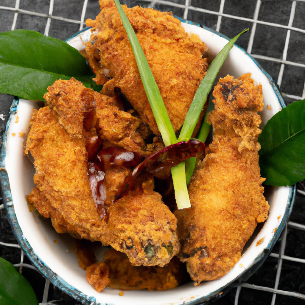 Ayam Goreng Berempah – Knusprig gewürztes, frittiertes Hühnchen