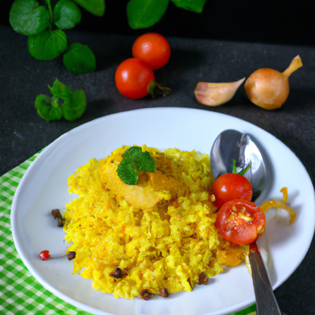 Nasi Kuning – Gelber Kurkuma-Reis image