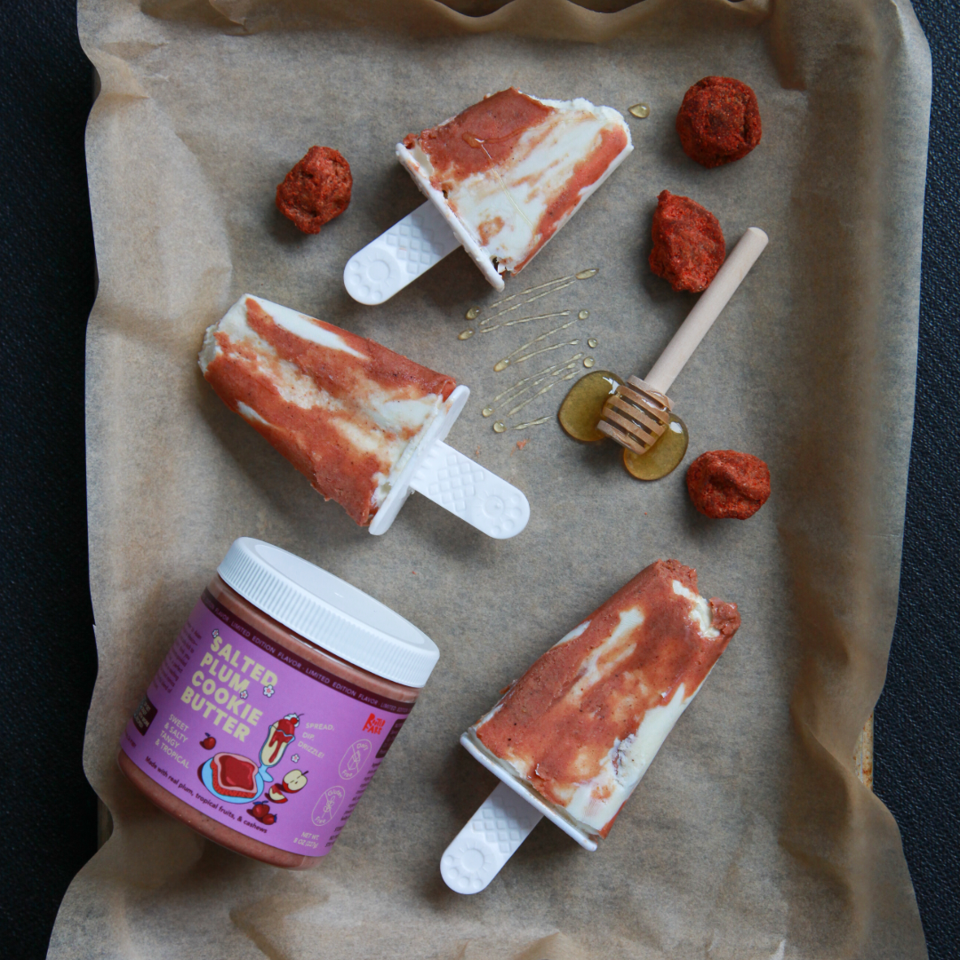 Salted Plum Yogurt Popsicles