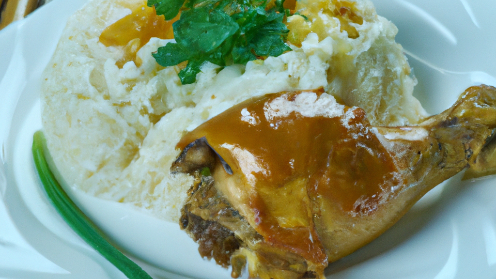Bai Mon Char Kroeung (បាយមាន់ឆាគ្រឿង) – Reis mit gebratenem Huhn und Gewürzpaste image