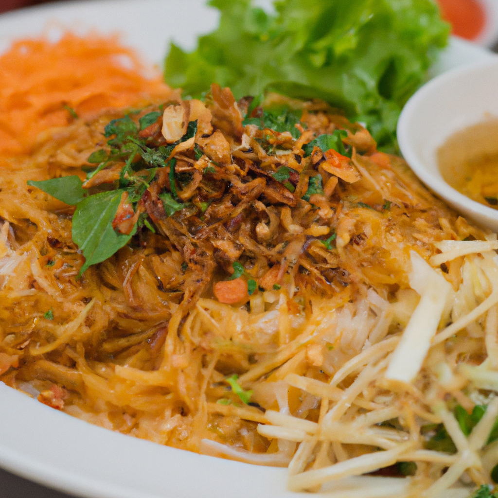Nom Banh Chok (នំបញ្ចុក) – Traditionelle Reisnudeln mit Fischpaste