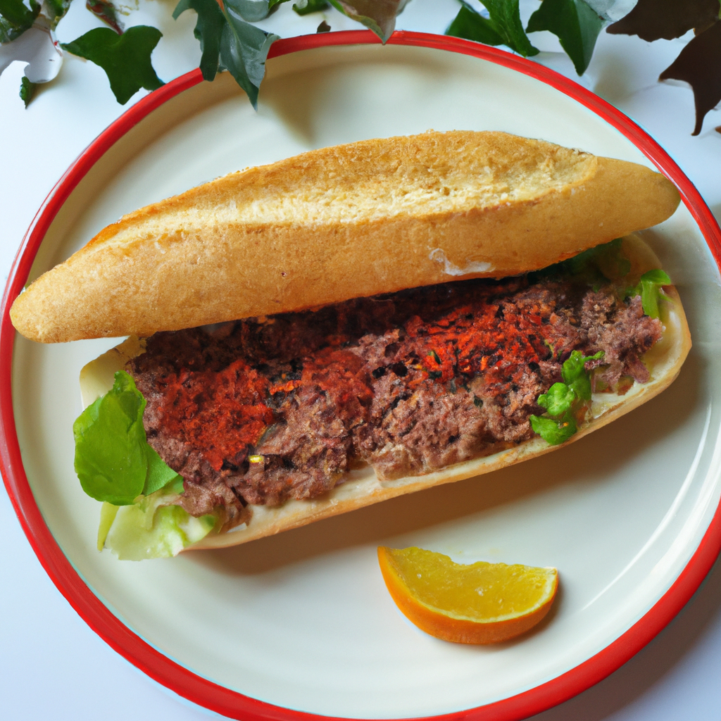 Sach Ko Nom Pang (សាច់គោនំប៉័ង) – Rindfleisch-Baguette mit Khmer-Sauce
