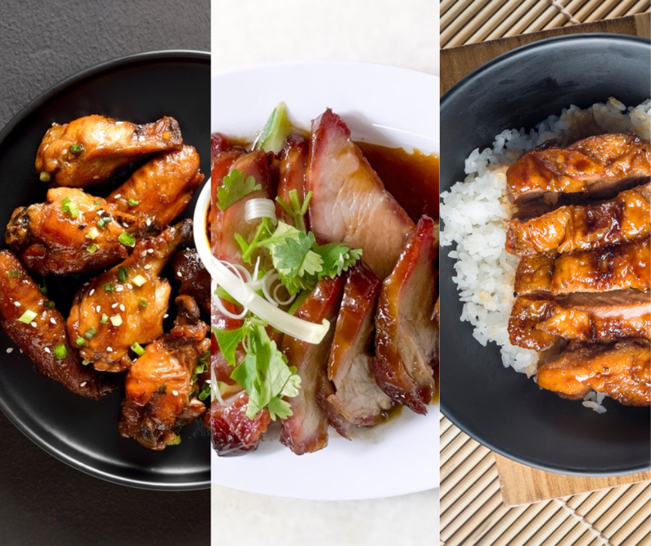 Soy Sauce Chicken, Char Siew and Chicken Rice