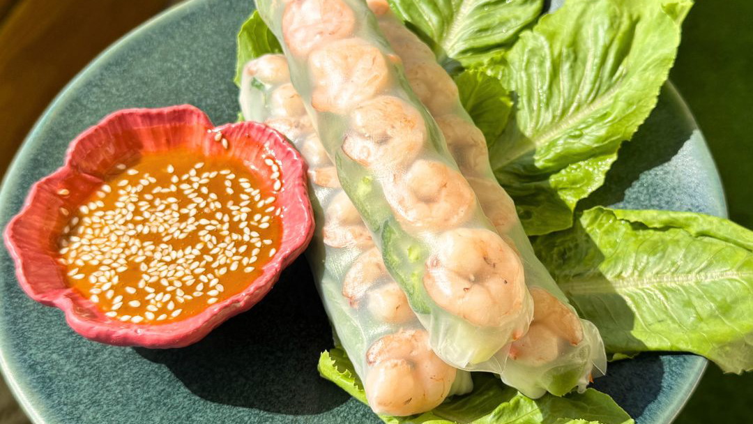 Image of Shrimp Summer Rolls with Sesame Please Dipping Sauce