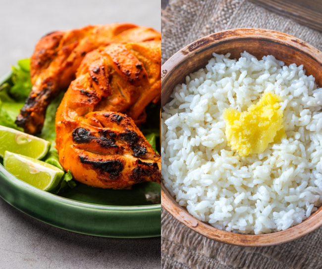 Tandoori Chicken and Butter Rice