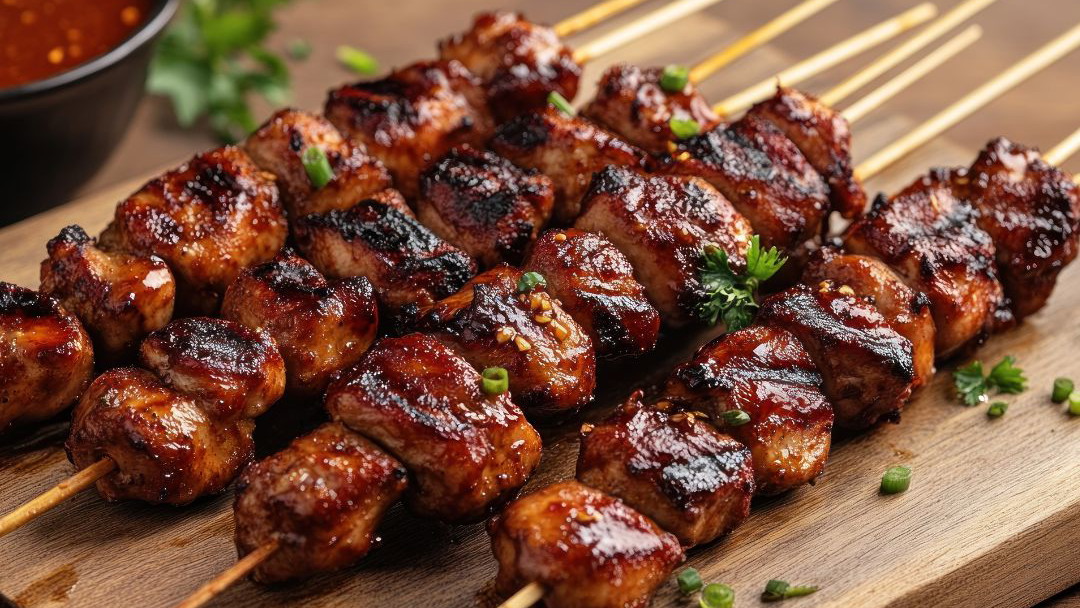 Honey Lime Sriracha Chicken Skewers