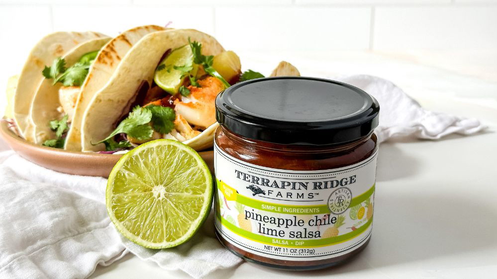 Image of Blackened Fish Tacos with Pineapple Chile Lime Salsa