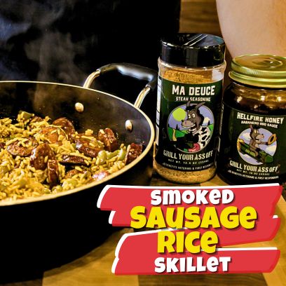 Image of Smoked Sausage Rice Skillet