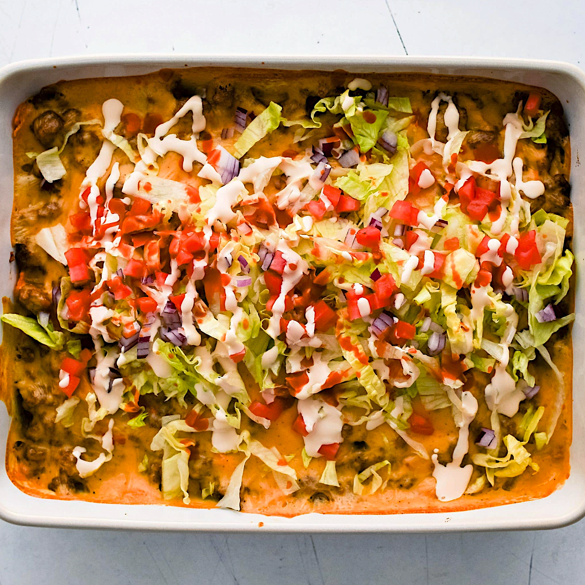 Zesty Ranchero Taco Casserole