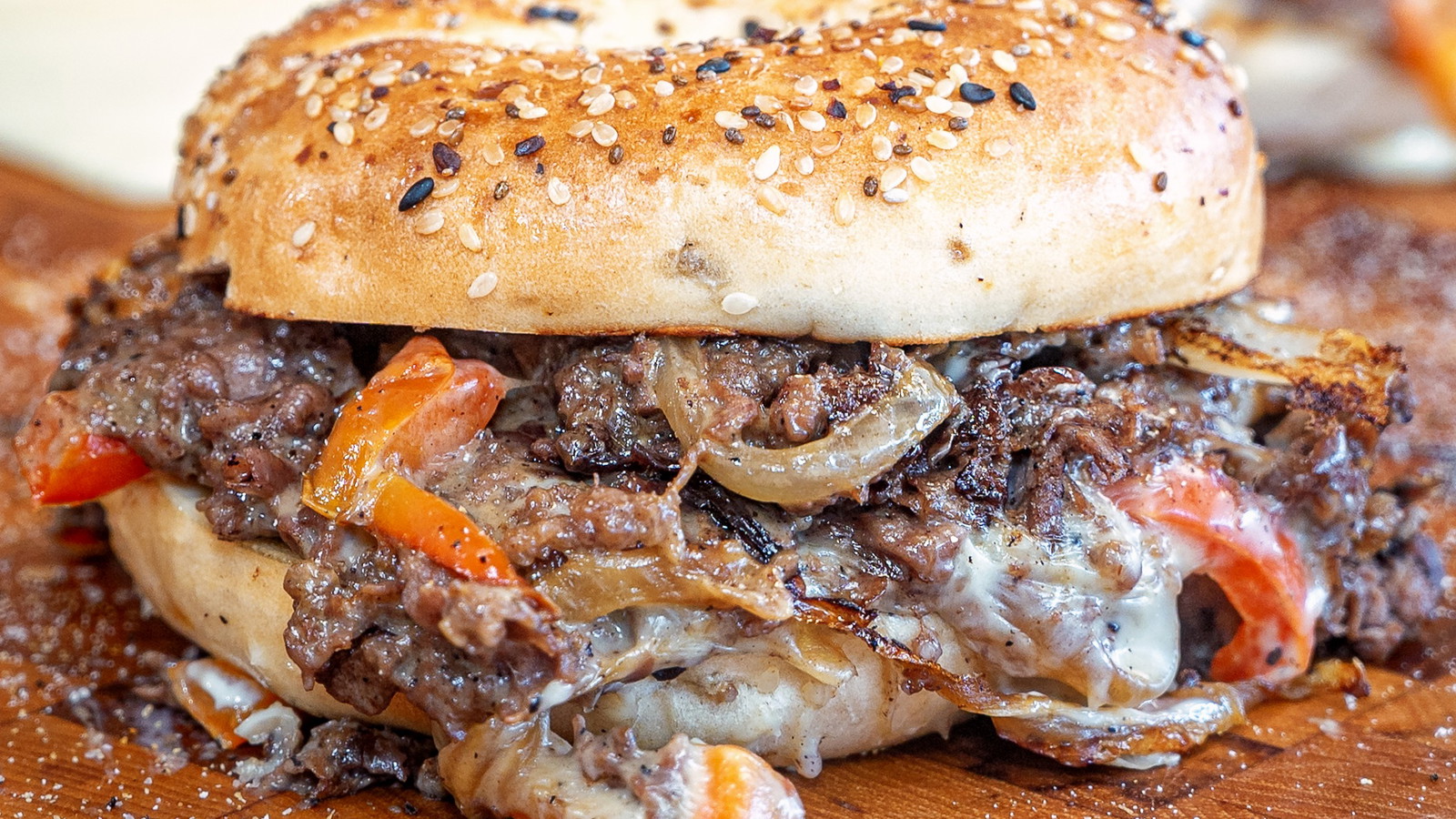 Image of Steak and Cheese Bagel Sandwiches