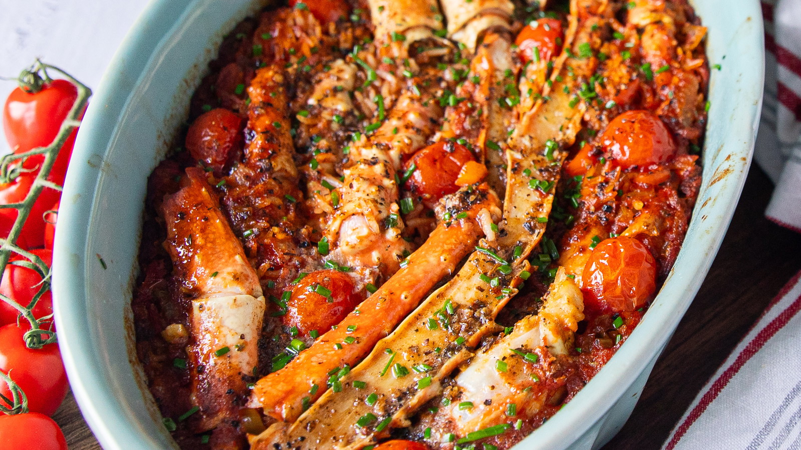 Image of Split King Crab Legs With Savanna Red Rice