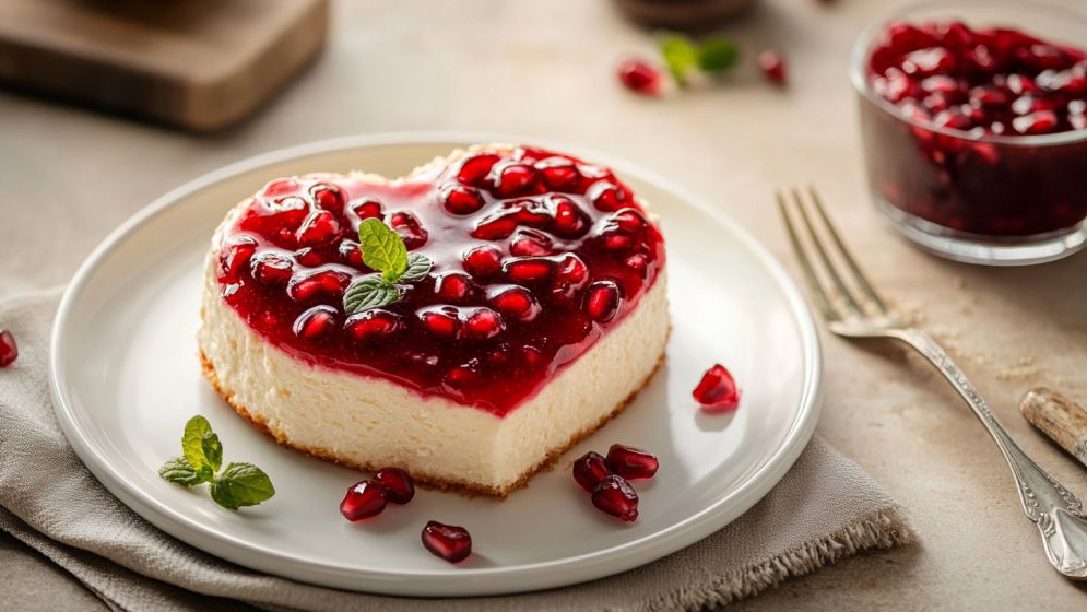 Image of Frischkäsetorte in Herzform