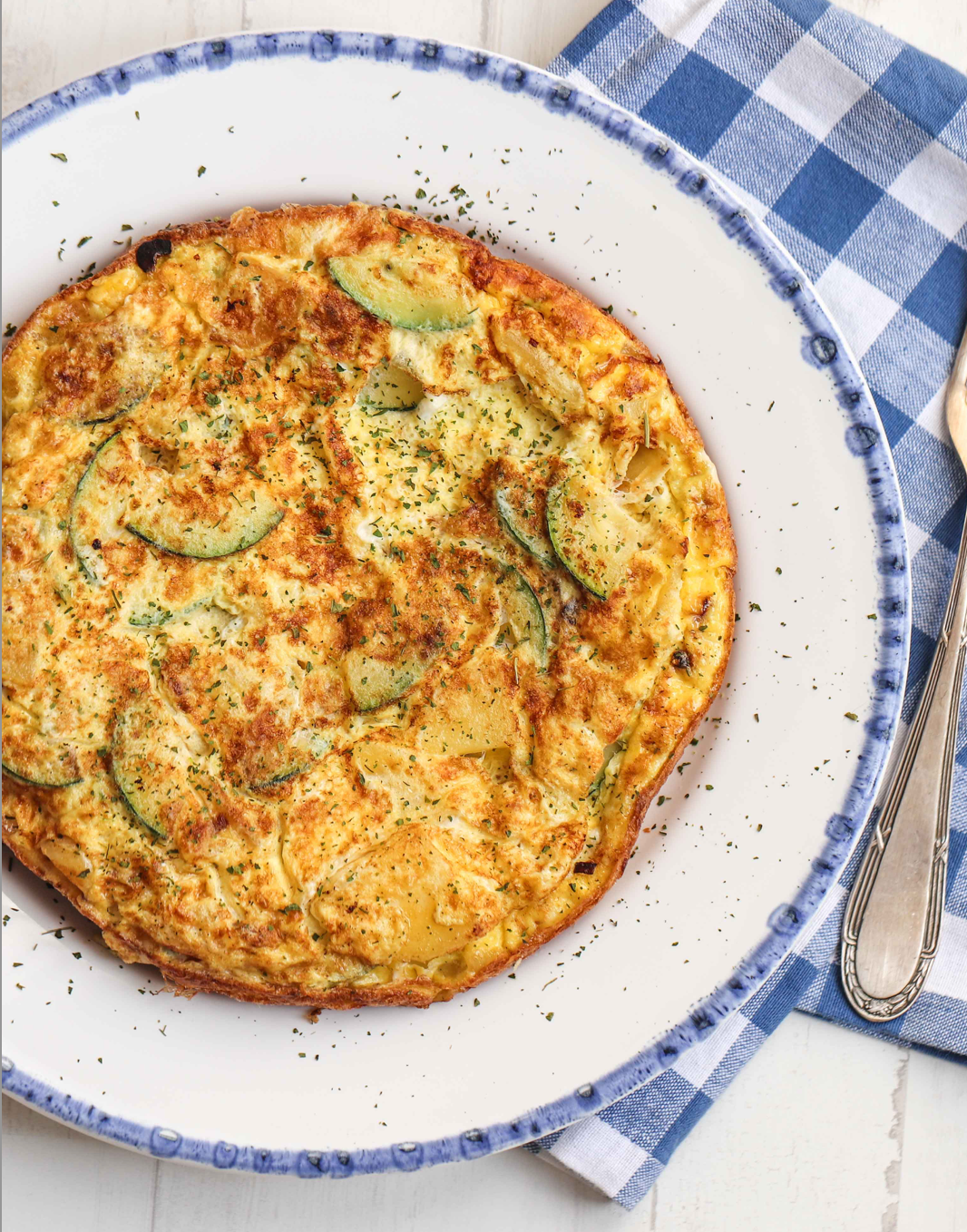 Spinach and Zucchini Tortilla - Once Upon A Homestead Recipes