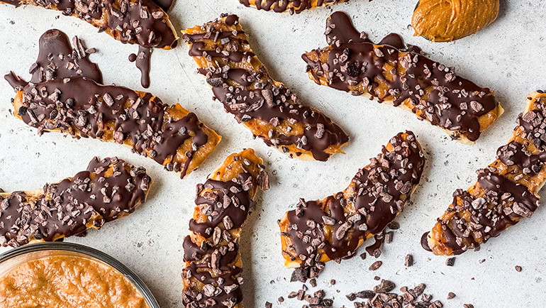 Image of Frozen Cacao Banana Bars Recipe