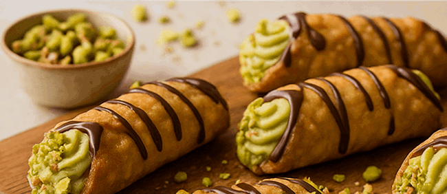 Image of Pistachio Cannoli Recipe UK
