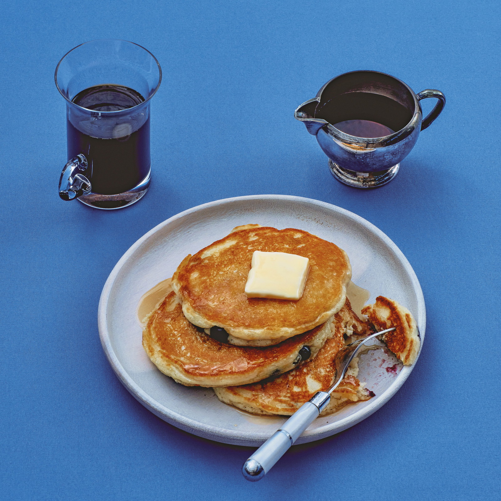 Image of Fluffy Cardamom-Blueberry Pancakes