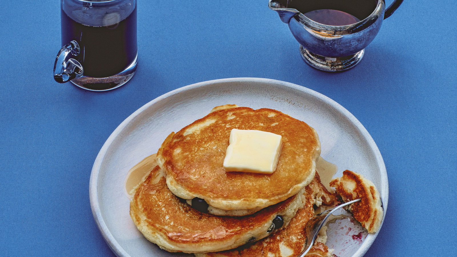 Image of Fluffy Cardamom-Blueberry Pancakes