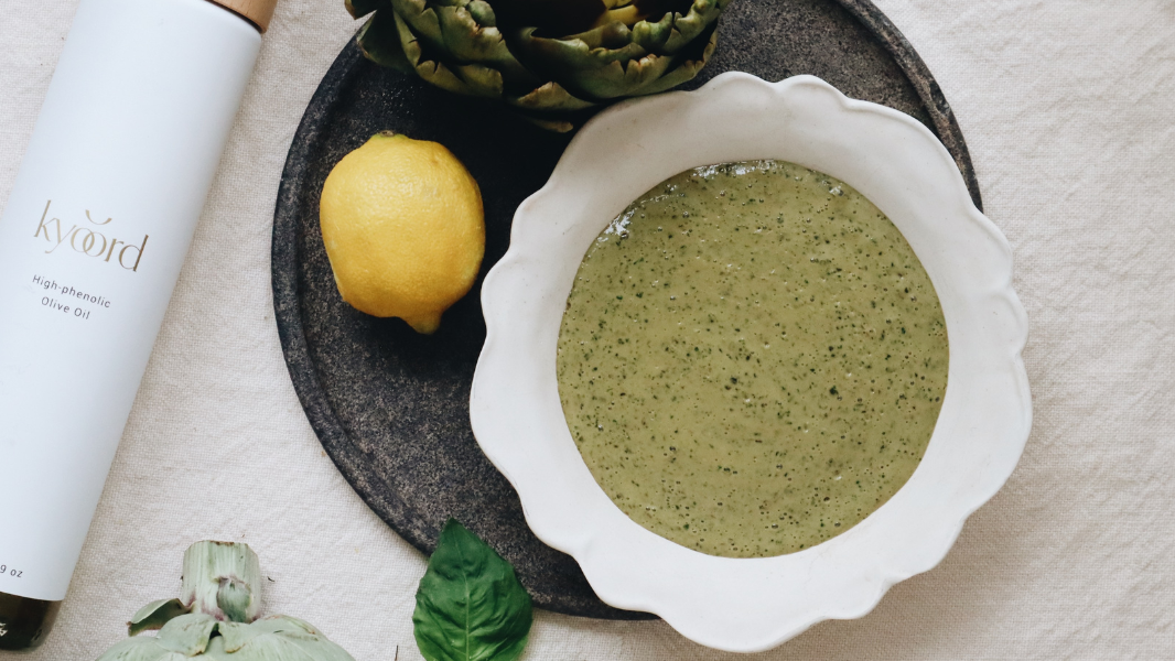 Image of Easy Basil Aioli with Olive Oil (No Seed Oils!)