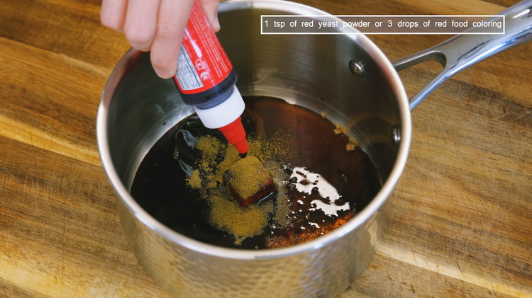 Image of To make the char siu sauce, combine 2 tbsp of brown sugar, 1.5 tbsp of honey, 1 piece of fermented bean curd, 1/2 tablespoon of hoisin sauce, 2 Tbsp of soy sauce, 1/4 tsp of 5 spice powder, 3 drops...