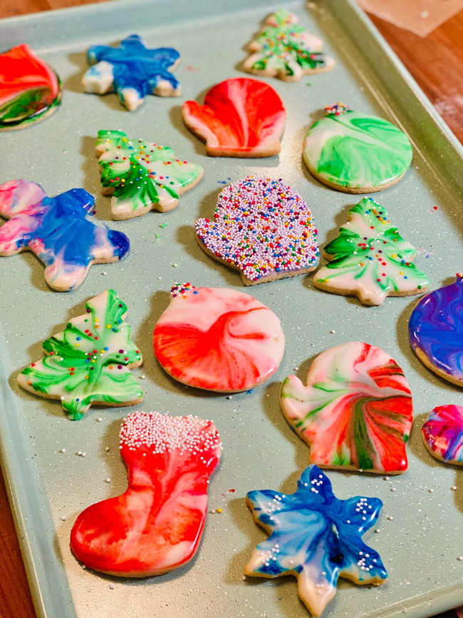 Marbled Sugar Christmas Cookies