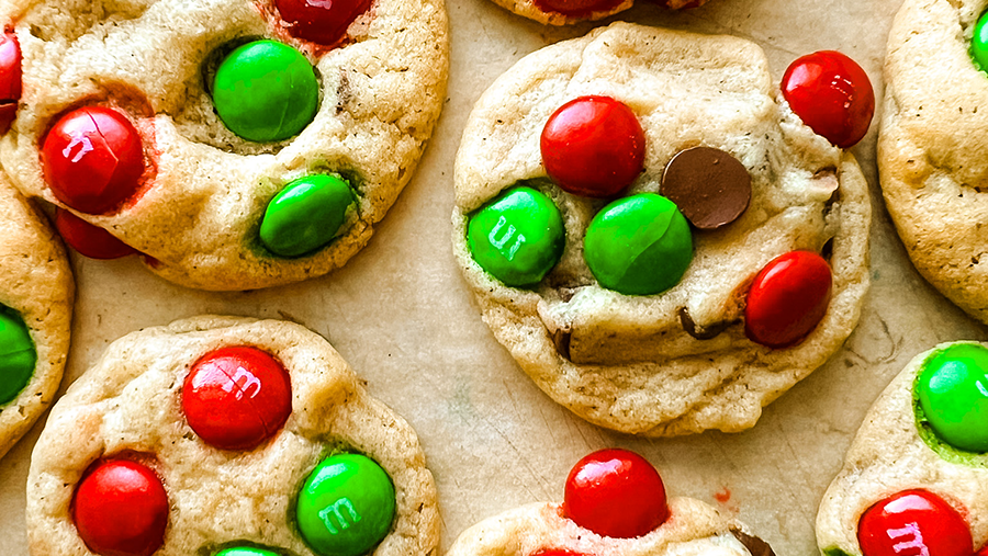 Soft-Baked M&M Cookies