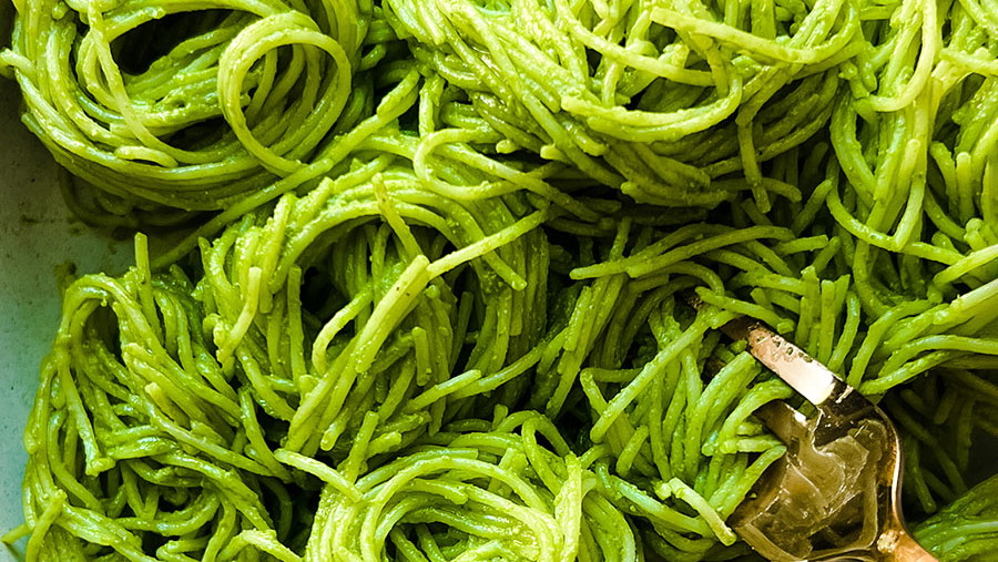 Angel Hair with Vegan Pesto (Green Goddess)