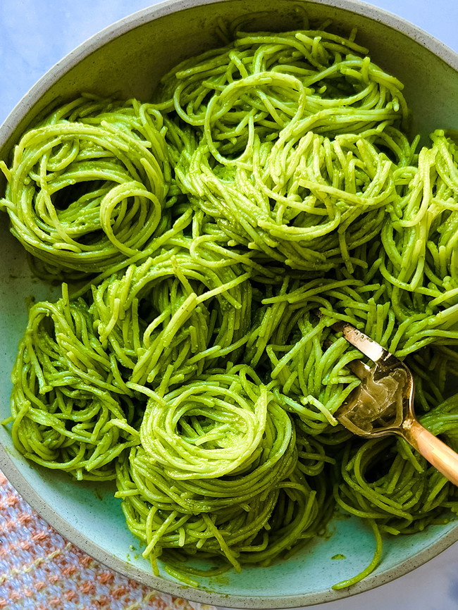 Angel Hair with Vegan Pesto (Green Goddess)