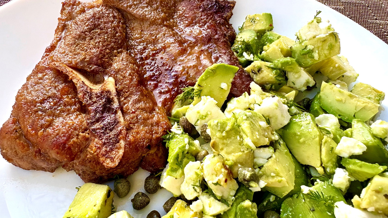 Image of Lamb with Avocado Feta Salad
