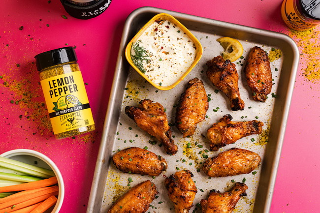 Image of Crispy Oven Baked Lemon Pepper Wings