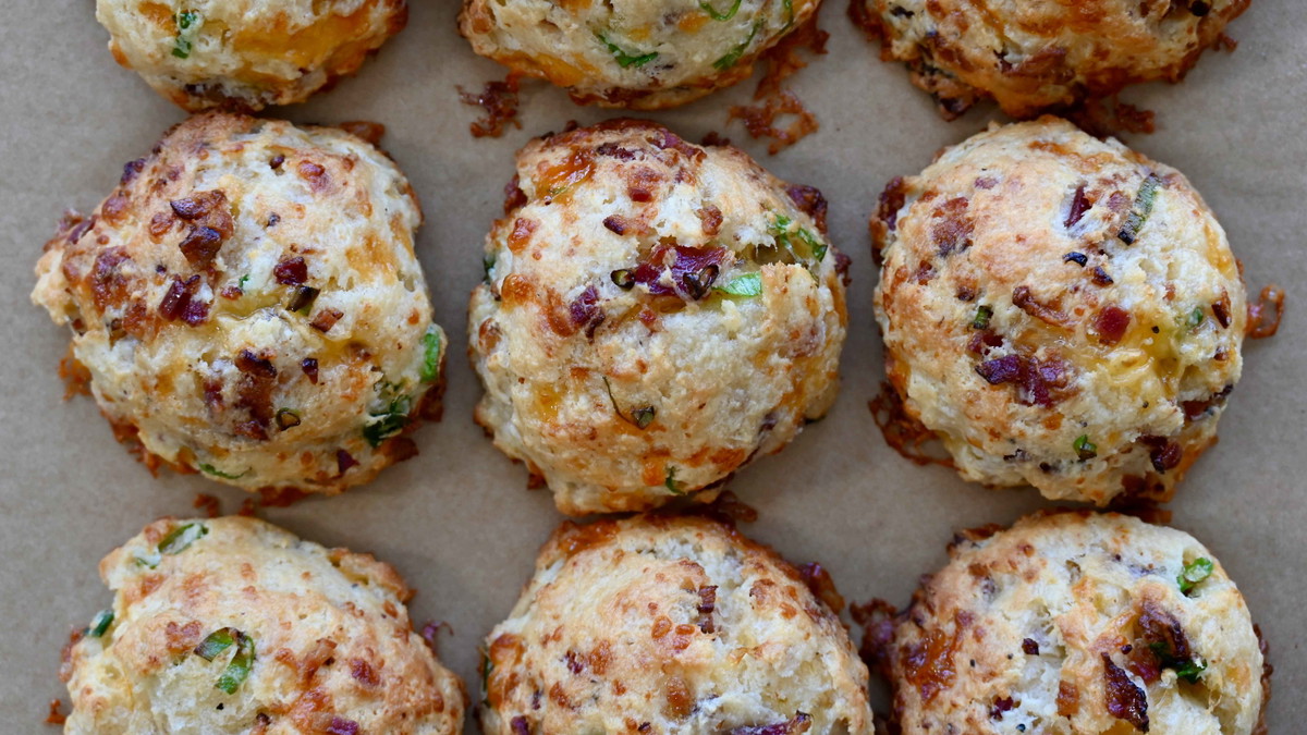 Bacon-Cheddar Drop Biscuits