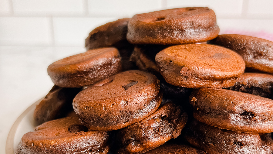 Mini Chocolate Chocolate Chip Pumpkin Pancakes