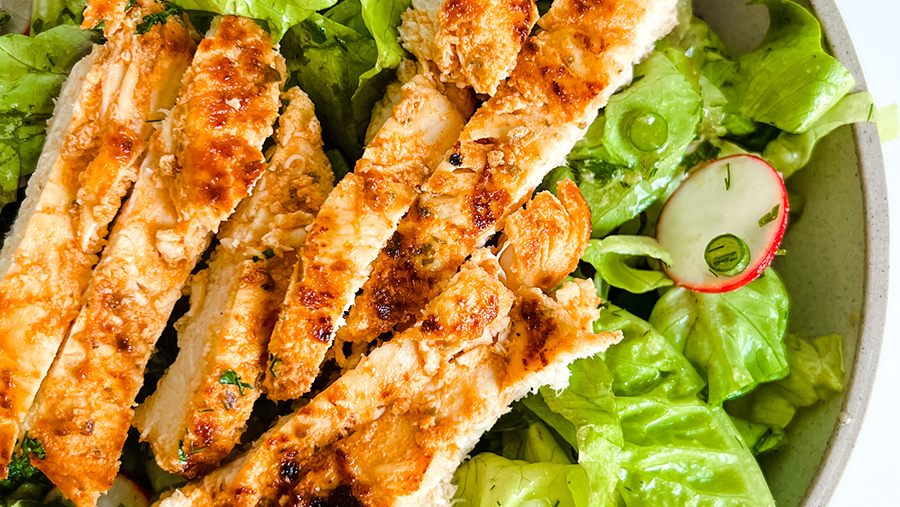 Spring Market Salad with Marinated Chicken