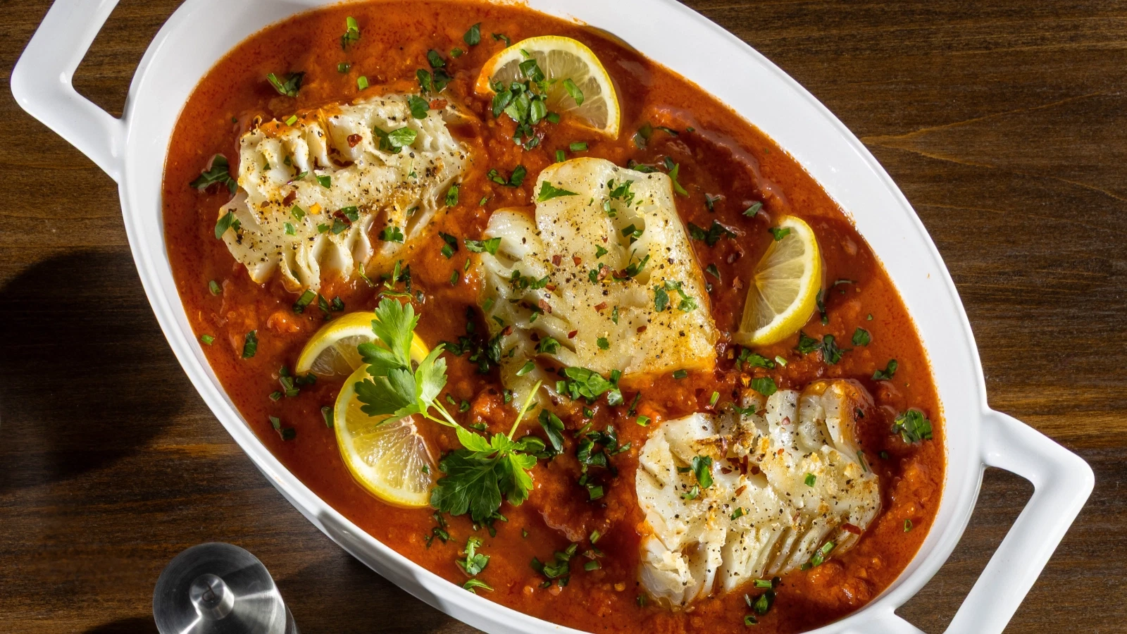 Baked Cod with Lemon Parm Sauce