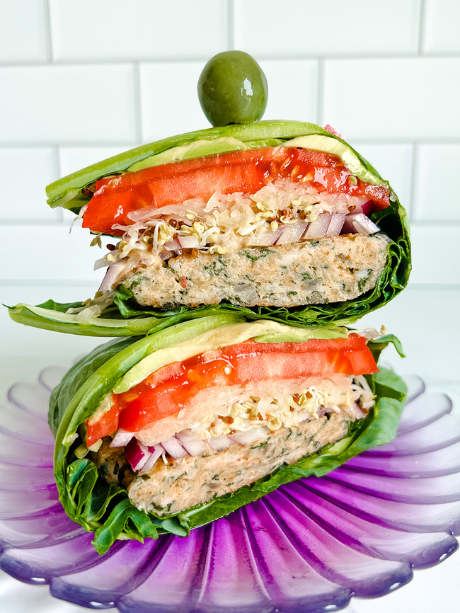 Spinach & Artichoke Chicken Burgers